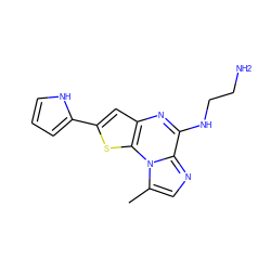 Cc1cnc2c(NCCN)nc3cc(-c4ccc[nH]4)sc3n12 ZINC000028950712