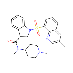 Cc1cnc2c(S(=O)(=O)N3C[C@H](C(=O)N(C)C4CCN(C)CC4)c4ccccc43)cccc2c1 ZINC000049037211