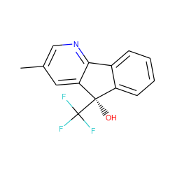 Cc1cnc2c(c1)[C@](O)(C(F)(F)F)c1ccccc1-2 ZINC000144744263