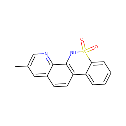 Cc1cnc2c3c(ccc2c1)-c1ccccc1S(=O)(=O)N3 ZINC000013818055