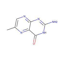 Cc1cnc2nc(N)[nH]c(=O)c2n1 ZINC000000403052