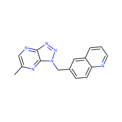 Cc1cnc2nnn(Cc3ccc4ncccc4c3)c2n1 ZINC000095557006