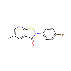 Cc1cnc2sn(-c3ccc(Br)cc3)c(=O)c2c1 ZINC000001654013