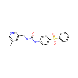 Cc1cncc(CNC(=O)Nc2ccc(S(=O)(=O)c3ccccc3)cc2)c1 ZINC000096271702