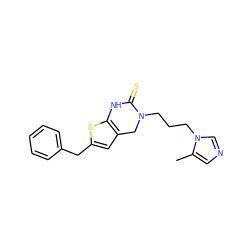 Cc1cncn1CCCN1Cc2cc(Cc3ccccc3)sc2NC1=S ZINC000045253193