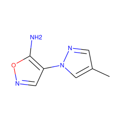 Cc1cnn(-c2cnoc2N)c1 ZINC001848351120