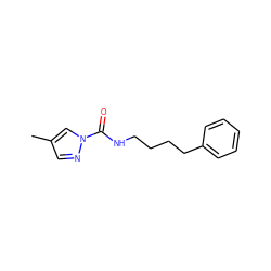 Cc1cnn(C(=O)NCCCCc2ccccc2)c1 ZINC000299825110