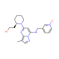 Cc1cnn2c(NCc3ccc[n+]([O-])c3)cc(N3CCCC[C@@H]3CCO)nc12 ZINC000207855624