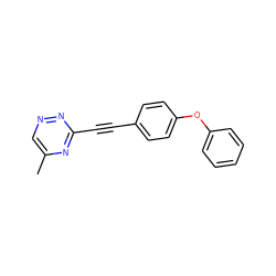 Cc1cnnc(C#Cc2ccc(Oc3ccccc3)cc2)n1 ZINC000028701687