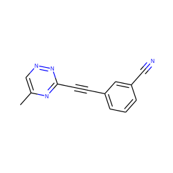 Cc1cnnc(C#Cc2cccc(C#N)c2)n1 ZINC000028701678