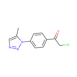 Cc1cnnn1-c1ccc(C(=O)CCl)cc1 ZINC000003164897