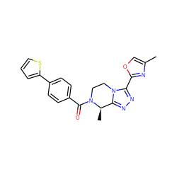 Cc1coc(-c2nnc3n2CCN(C(=O)c2ccc(-c4cccs4)cc2)[C@@H]3C)n1 ZINC000142929661