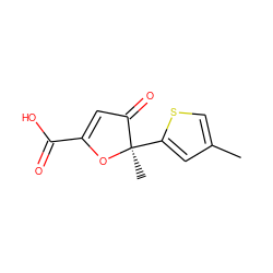 Cc1csc([C@@]2(C)OC(C(=O)O)=CC2=O)c1 ZINC000034409432