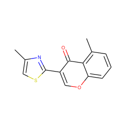 Cc1csc(-c2coc3cccc(C)c3c2=O)n1 ZINC000103298663