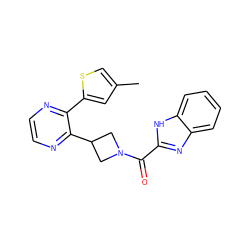 Cc1csc(-c2nccnc2C2CN(C(=O)c3nc4ccccc4[nH]3)C2)c1 ZINC000140199156