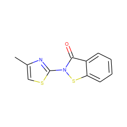 Cc1csc(-n2sc3ccccc3c2=O)n1 ZINC000003207260