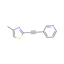 Cc1csc(C#Cc2cccnc2)n1 ZINC000095602110