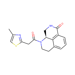 Cc1csc(CC(=O)N2CCc3cccc4c3[C@@H]2CNC4=O)n1 ZINC000045348015