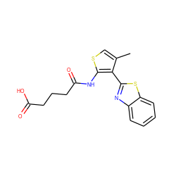 Cc1csc(NC(=O)CCCC(=O)O)c1-c1nc2ccccc2s1 ZINC000001032599