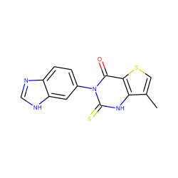 Cc1csc2c(=O)n(-c3ccc4nc[nH]c4c3)c(=S)[nH]c12 ZINC000138434072