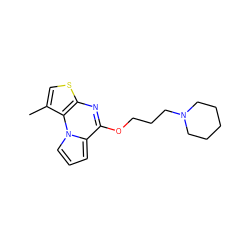 Cc1csc2nc(OCCCN3CCCCC3)c3cccn3c12 ZINC000040891618