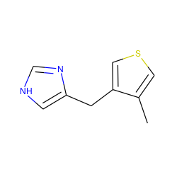 Cc1cscc1Cc1c[nH]cn1 ZINC000000022735