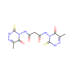 Cc1n[nH]c(=S)n(NC(=O)CC(=O)Nn2c(=S)[nH]nc(C)c2=O)c1=O ZINC000100437401