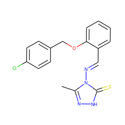 Cc1n[nH]c(=S)n1/N=C/c1ccccc1OCc1ccc(Cl)cc1 ZINC000006056452