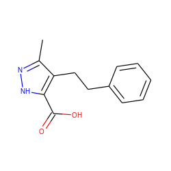 Cc1n[nH]c(C(=O)O)c1CCc1ccccc1 ZINC000084020354