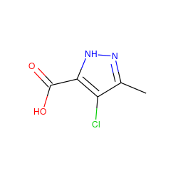 Cc1n[nH]c(C(=O)O)c1Cl ZINC000028224148