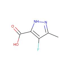 Cc1n[nH]c(C(=O)O)c1F ZINC000028824280