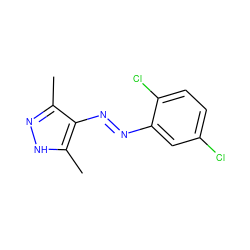 Cc1n[nH]c(C)c1N=Nc1cc(Cl)ccc1Cl ZINC000261136756