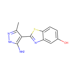 Cc1n[nH]c(N)c1-c1nc2cc(O)ccc2s1 ZINC000114399437