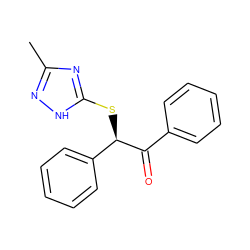 Cc1n[nH]c(S[C@@H](C(=O)c2ccccc2)c2ccccc2)n1 ZINC000018266265