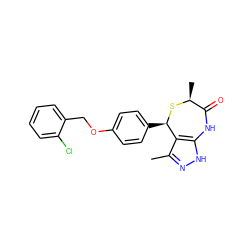 Cc1n[nH]c2c1[C@@H](c1ccc(OCc3ccccc3Cl)cc1)S[C@@H](C)C(=O)N2 ZINC000006678735