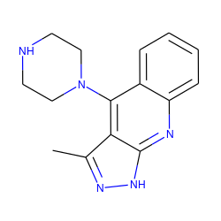 Cc1n[nH]c2nc3ccccc3c(N3CCNCC3)c12 ZINC000073165686