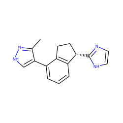 Cc1n[nH]cc1-c1cccc2c1CC[C@@H]2c1ncc[nH]1 ZINC000029048237