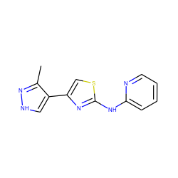 Cc1n[nH]cc1-c1csc(Nc2ccccn2)n1 ZINC000072121411