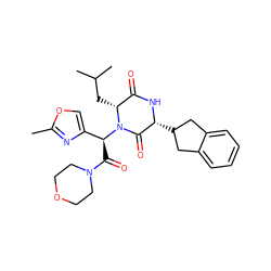 Cc1nc([C@H](C(=O)N2CCOCC2)N2C(=O)[C@@H](C3Cc4ccccc4C3)NC(=O)[C@H]2CC(C)C)co1 ZINC000029130685