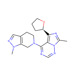 Cc1nc([C@H]2CCCO2)c2c(N3CCc4cnn(C)c4C3)ncnn12 ZINC000169711815