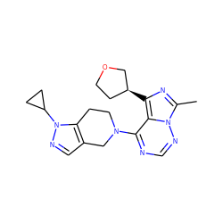 Cc1nc([C@H]2CCOC2)c2c(N3CCc4c(cnn4C4CC4)C3)ncnn12 ZINC000169711729