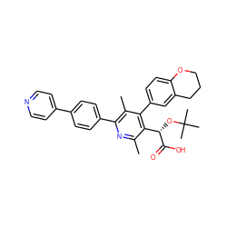 Cc1nc(-c2ccc(-c3ccncc3)cc2)c(C)c(-c2ccc3c(c2)CCCO3)c1[C@H](OC(C)(C)C)C(=O)O ZINC000169352748