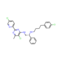 Cc1nc(-c2ccc(Cl)cn2)nc(NC[C@H](NCCCCc2ccc(Cl)cc2)c2ccccc2)c1Cl ZINC000096271210