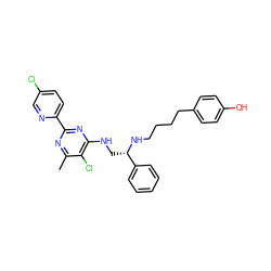 Cc1nc(-c2ccc(Cl)cn2)nc(NC[C@H](NCCCCc2ccc(O)cc2)c2ccccc2)c1Cl ZINC000096271211