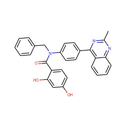 Cc1nc(-c2ccc(N(Cc3ccccc3)C(=O)c3ccc(O)cc3O)cc2)c2ccccc2n1 ZINC000653676807