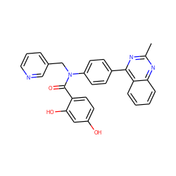 Cc1nc(-c2ccc(N(Cc3cccnc3)C(=O)c3ccc(O)cc3O)cc2)c2ccccc2n1 ZINC000653673715