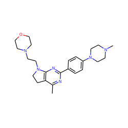 Cc1nc(-c2ccc(N3CCN(C)CC3)cc2)nc2c1CCN2CCN1CCOCC1 ZINC000198995537