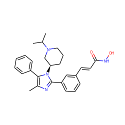 Cc1nc(-c2cccc(/C=C/C(=O)NO)c2)n([C@@H]2CCCN(C(C)C)C2)c1-c1ccccc1 ZINC000038360101