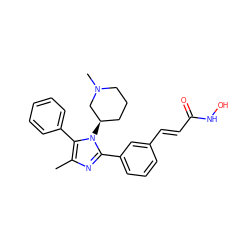 Cc1nc(-c2cccc(/C=C/C(=O)NO)c2)n([C@@H]2CCCN(C)C2)c1-c1ccccc1 ZINC000049068774