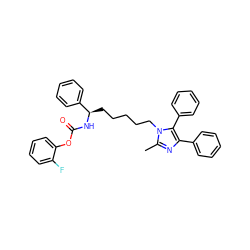 Cc1nc(-c2ccccc2)c(-c2ccccc2)n1CCCCC[C@@H](NC(=O)Oc1ccccc1F)c1ccccc1 ZINC000028821690